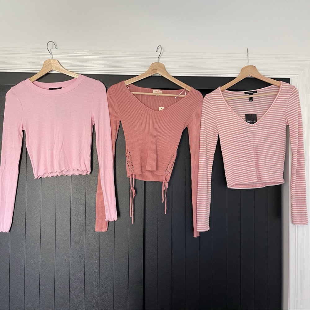 three forever 21 long sleeve tops